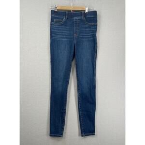 Spanx Jeans Womens Medium Blue Skinny Ankle Jegging Stretch Pull On Denim Casual